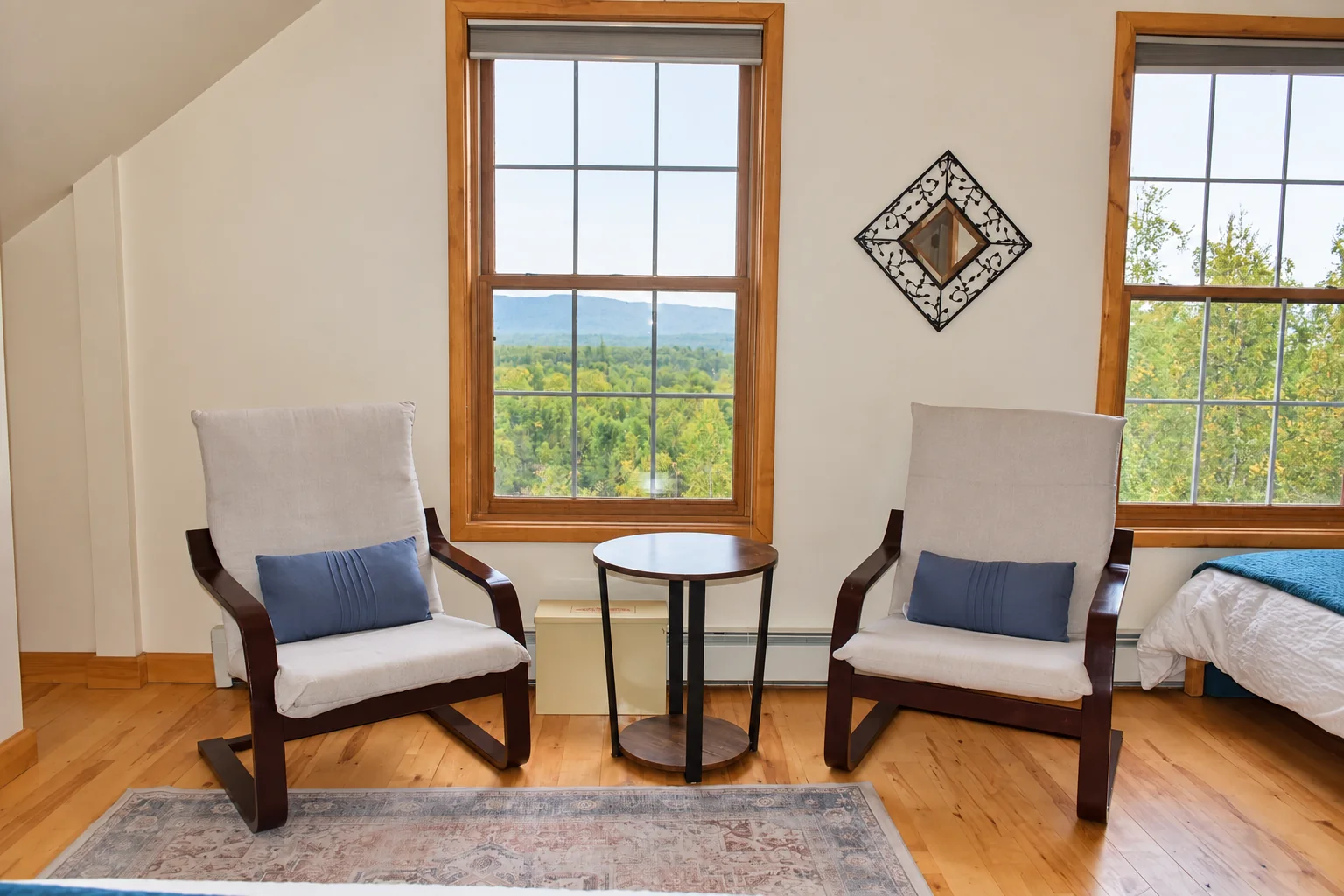 Seating area beside the windows in Mt. Hunter Room