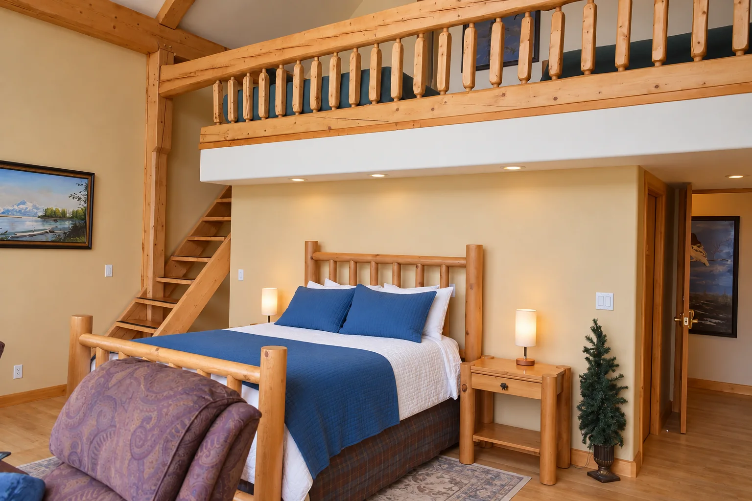 Denali View Suite interior and sleeping areas
